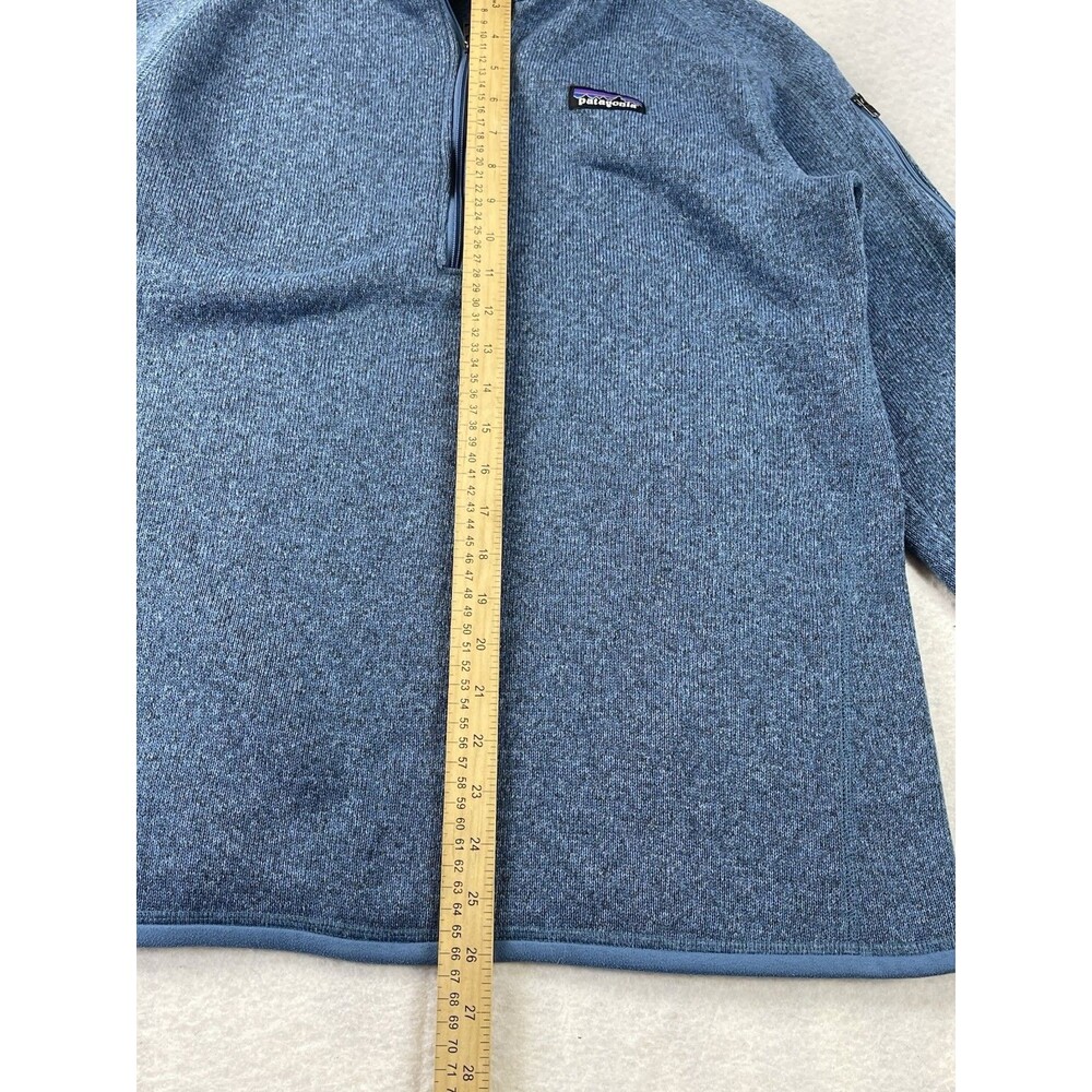 Patagonia Women's Large Better Sweater 1/4 Zip Barnacle Blue Pullover Fleece - Picture 3 of 9